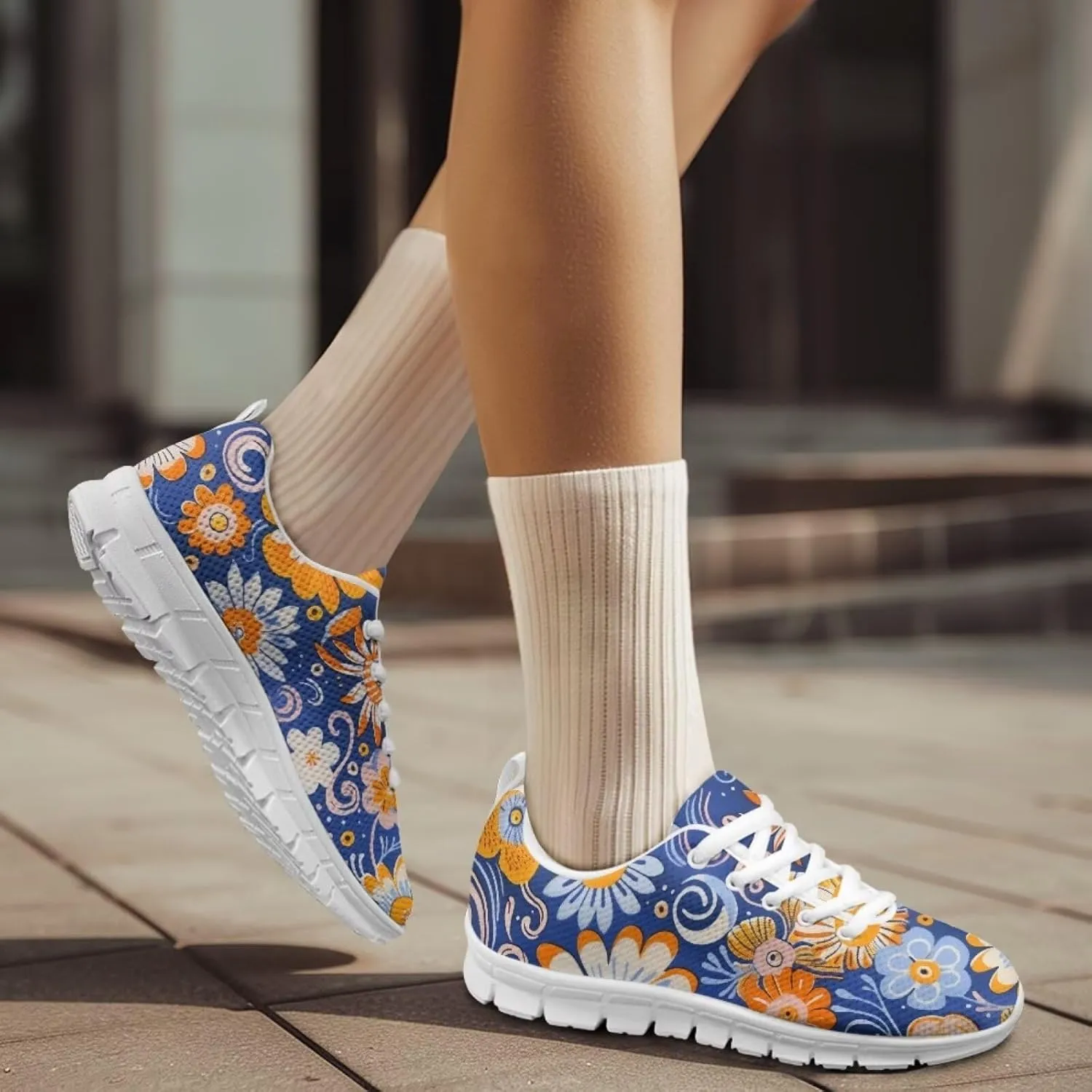 Modysero Lightweight Shoes for Womens Walking Shoes Fall Winter Outdoor Daily Tennis Sneakers for Ladies