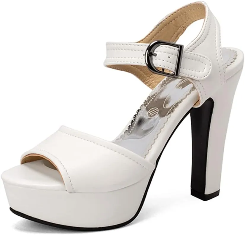 MRKEWUNEY Fashion Women Platform High Heels Sandals