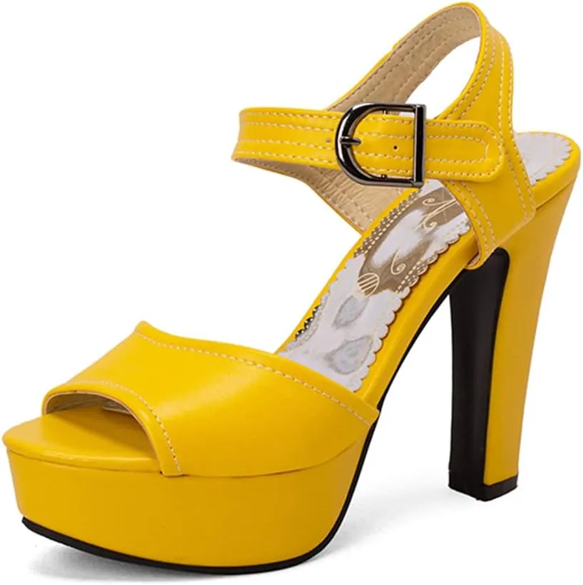 MRKEWUNEY Fashion Women Platform High Heels Sandals