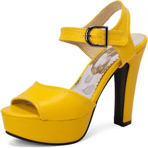 MRKEWUNEY Fashion Women Platform High Heels Sandals
