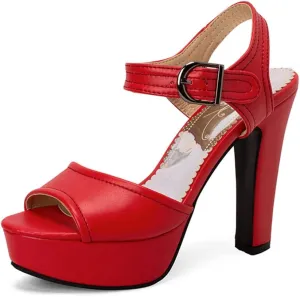 MRKEWUNEY Fashion Women Platform High Heels Sandals