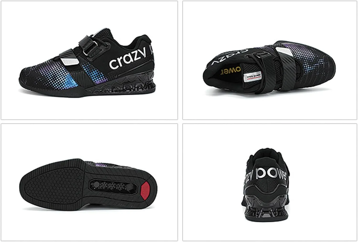 ONAIC Men's Weightlifting Shoes Indoor Fitness Trainers Breathable Squat Gym Sneakers