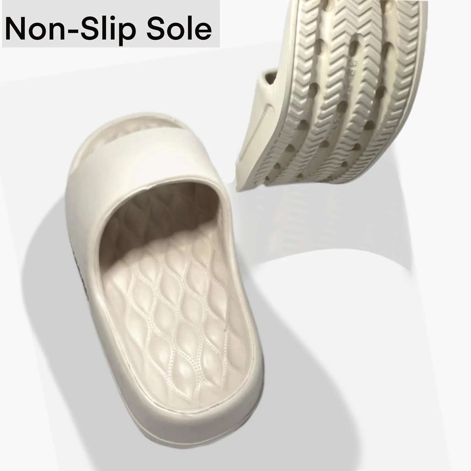Pillow Slippers for Women and Men, EVA Cushioned Thick Sole Soft Slippers, Non-Slip Quick Drying Bathroom Shower Spa Pool Gym Cloud House Slides Sandals Summer Slippers for Indoor & Outdoor