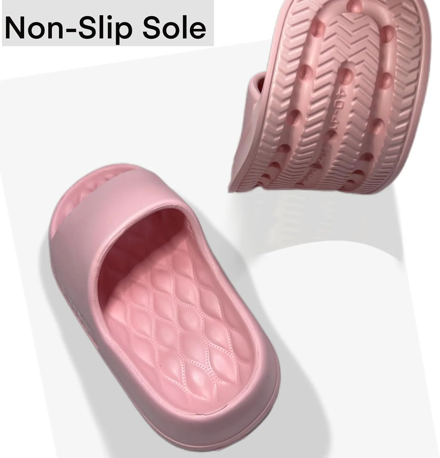 Pillow Slippers for Women and Men, EVA Cushioned Thick Sole Soft Slippers, Non-Slip Quick Drying Bathroom Shower Spa Pool Gym Cloud House Slides Sandals Summer Slippers for Indoor & Outdoor