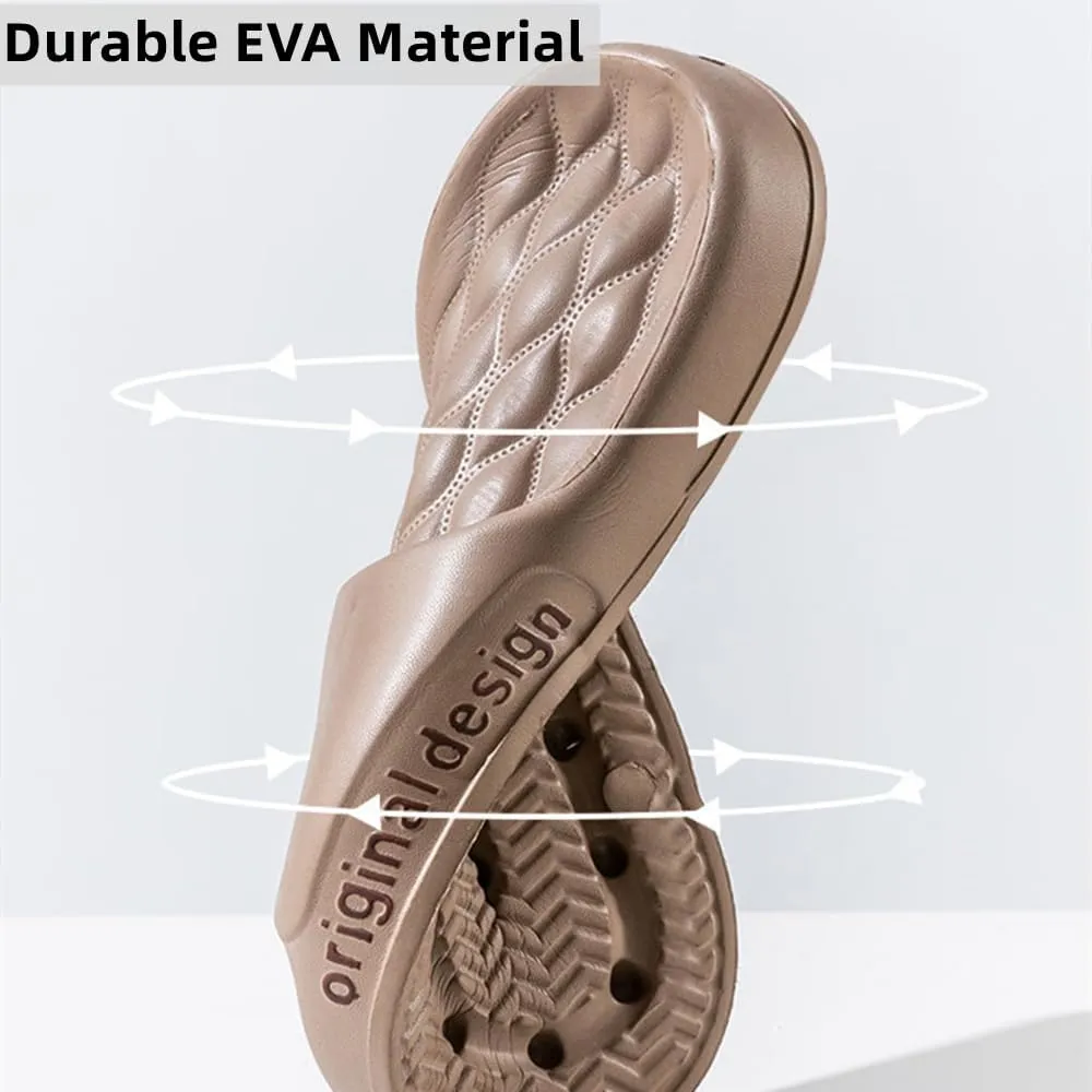 Pillow Slippers for Women and Men, EVA Cushioned Thick Sole Soft Slippers, Non-Slip Quick Drying Bathroom Shower Spa Pool Gym Cloud House Slides Sandals Summer Slippers for Indoor & Outdoor
