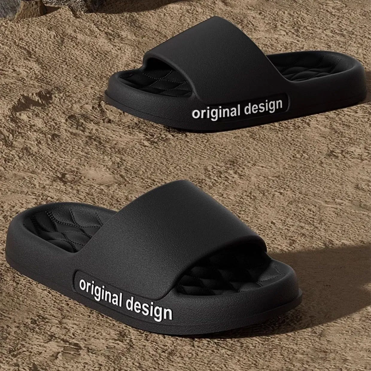 Pillow Slippers for Women and Men, EVA Cushioned Thick Sole Soft Slippers, Non-Slip Quick Drying Bathroom Shower Spa Pool Gym Cloud House Slides Sandals Summer Slippers for Indoor & Outdoor