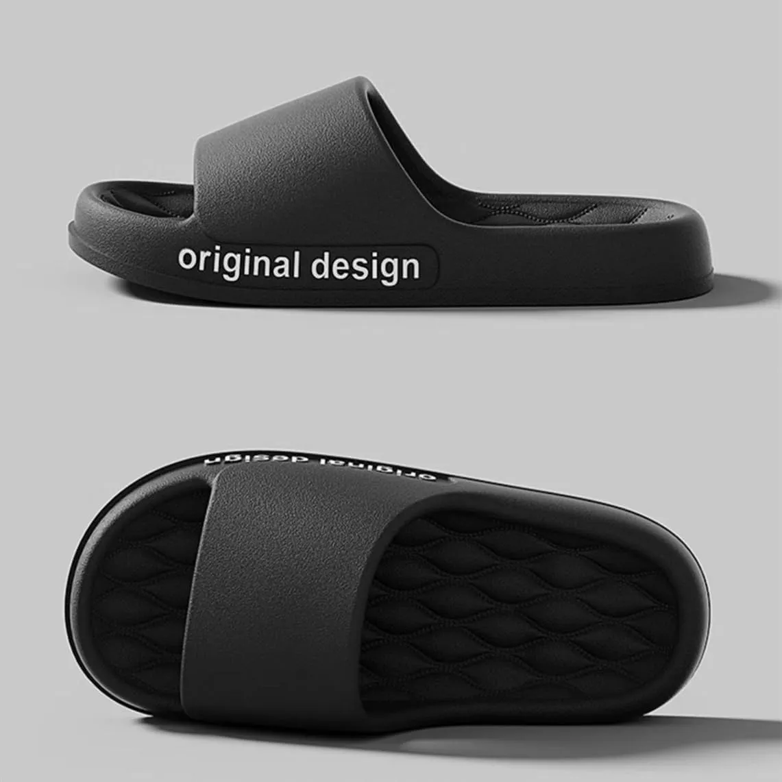 Pillow Slippers for Women and Men, EVA Cushioned Thick Sole Soft Slippers, Non-Slip Quick Drying Bathroom Shower Spa Pool Gym Cloud House Slides Sandals Summer Slippers for Indoor & Outdoor