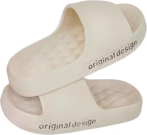 Pillow Slippers for Women and Men, EVA Cushioned Thick Sole Soft Slippers, Non-Slip Quick Drying Bathroom Shower Spa Pool Gym Cloud House Slides Sandals Summer Slippers for Indoor & Outdoor