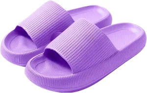 Pillow Slippers for Women and Men Non Slip Quick Drying Cloud Slides for Women with Arch Support Pillow Soft Slip On Sandals House Shower Shoes Cloud Sandals Comfy Indoor Outdoor Slides Unisex