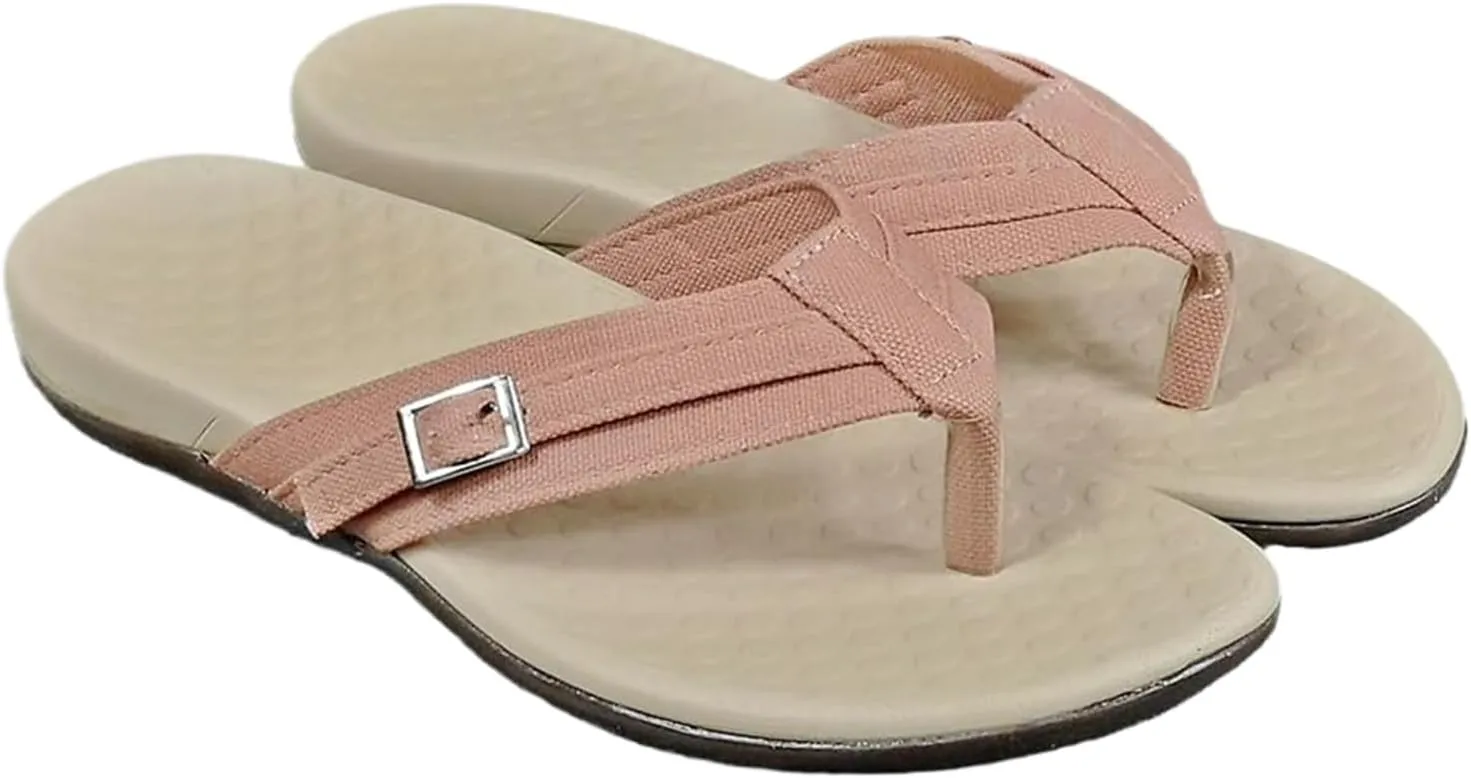 Plantar Fasciitis Feet Sandal with Arch Support Orthotic Flip Flops for Flat Orthopedic Comfortable Feet Heel Pain for Women Walking Beach River Pool Casual Flat Flip-Flops Slippers