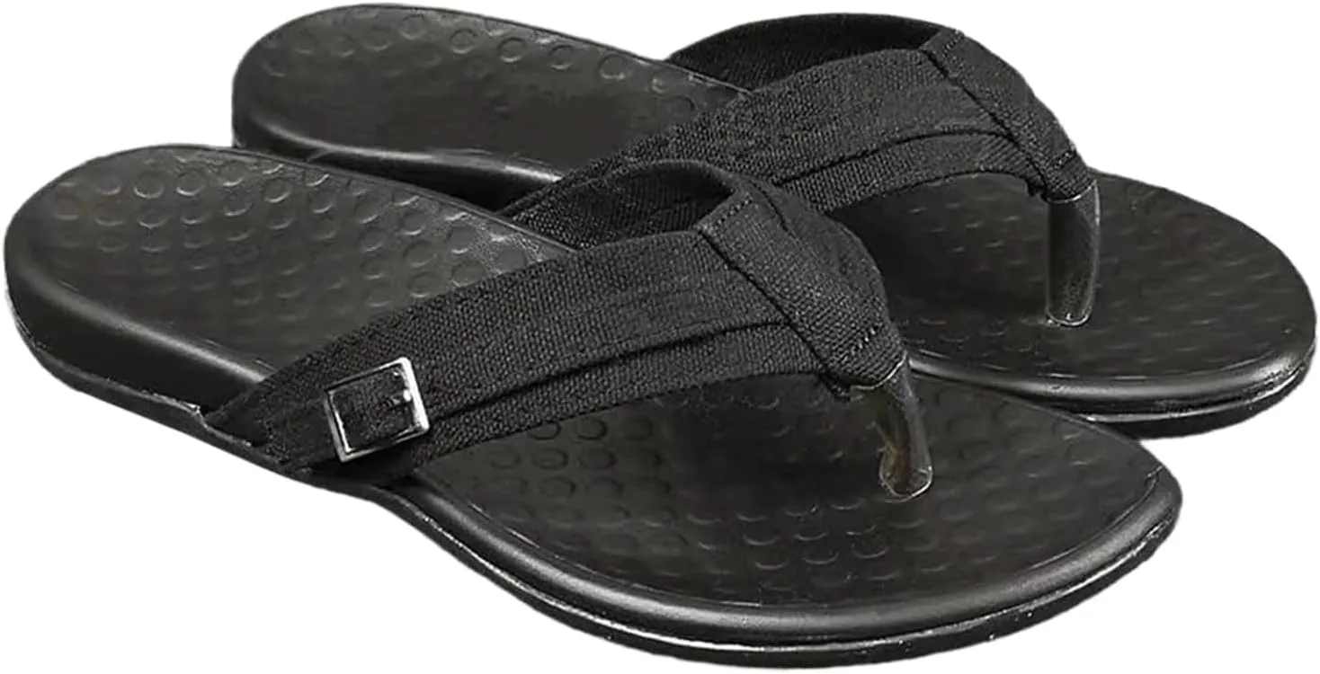 Plantar Fasciitis Feet Sandal with Arch Support Orthotic Flip Flops for Flat Orthopedic Comfortable Feet Heel Pain for Women Walking Beach River Pool Casual Flat Flip-Flops Slippers