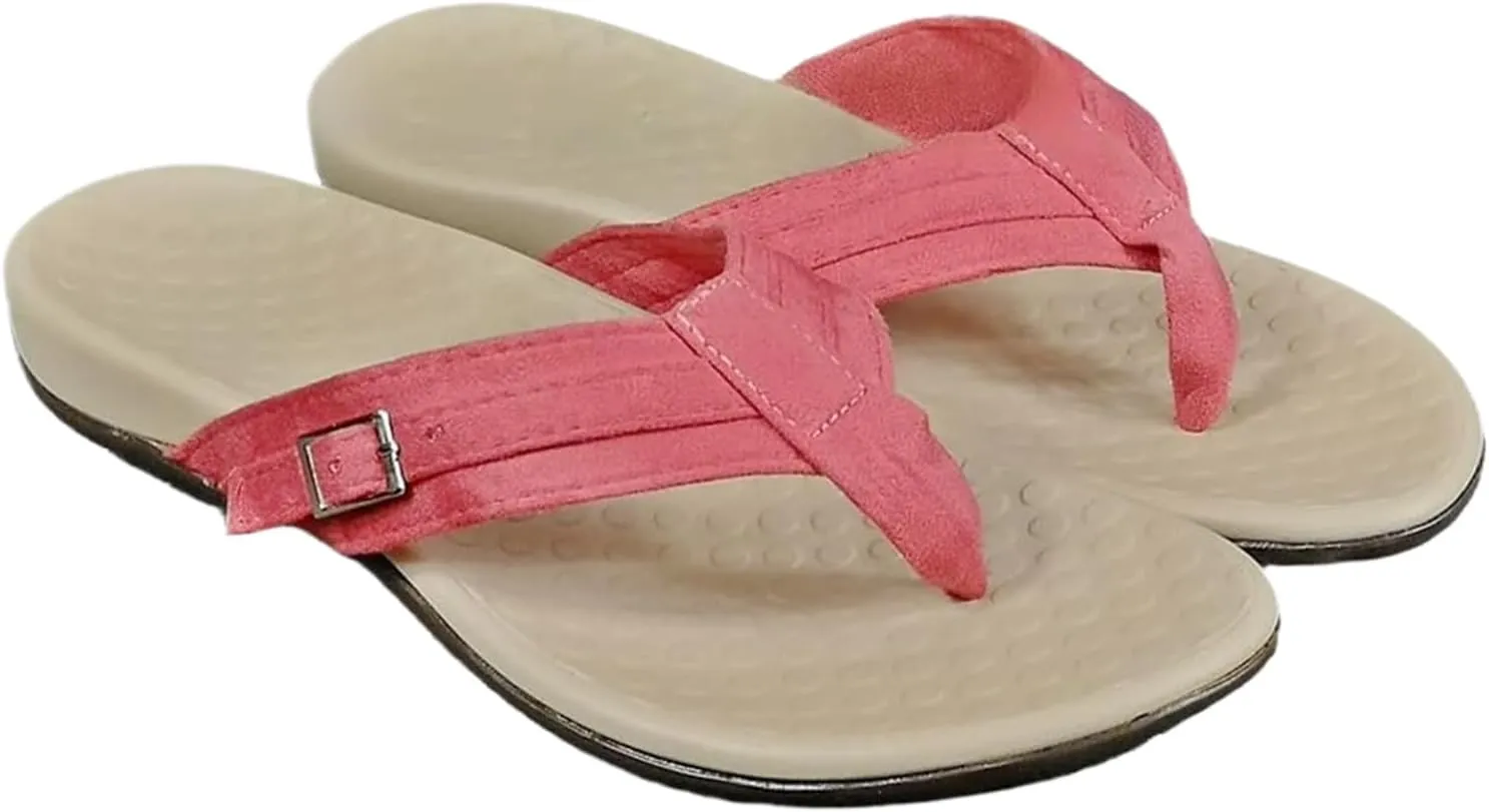 Plantar Fasciitis Feet Sandal with Arch Support Orthotic Flip Flops for Flat Orthopedic Comfortable Feet Heel Pain for Women Walking Beach River Pool Casual Flat Flip-Flops Slippers