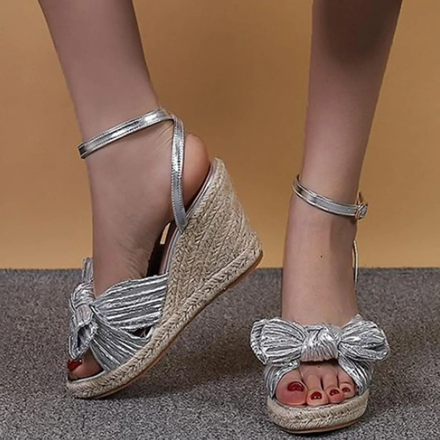 Platform Sandals Women Strappy Heeled Sandals Open Toe Dressy Wedges for Party Or Casual Comfortable Wear Orthopedic Sandal Beach Dressy Flip Flops for Wide Toe 2025 Spring