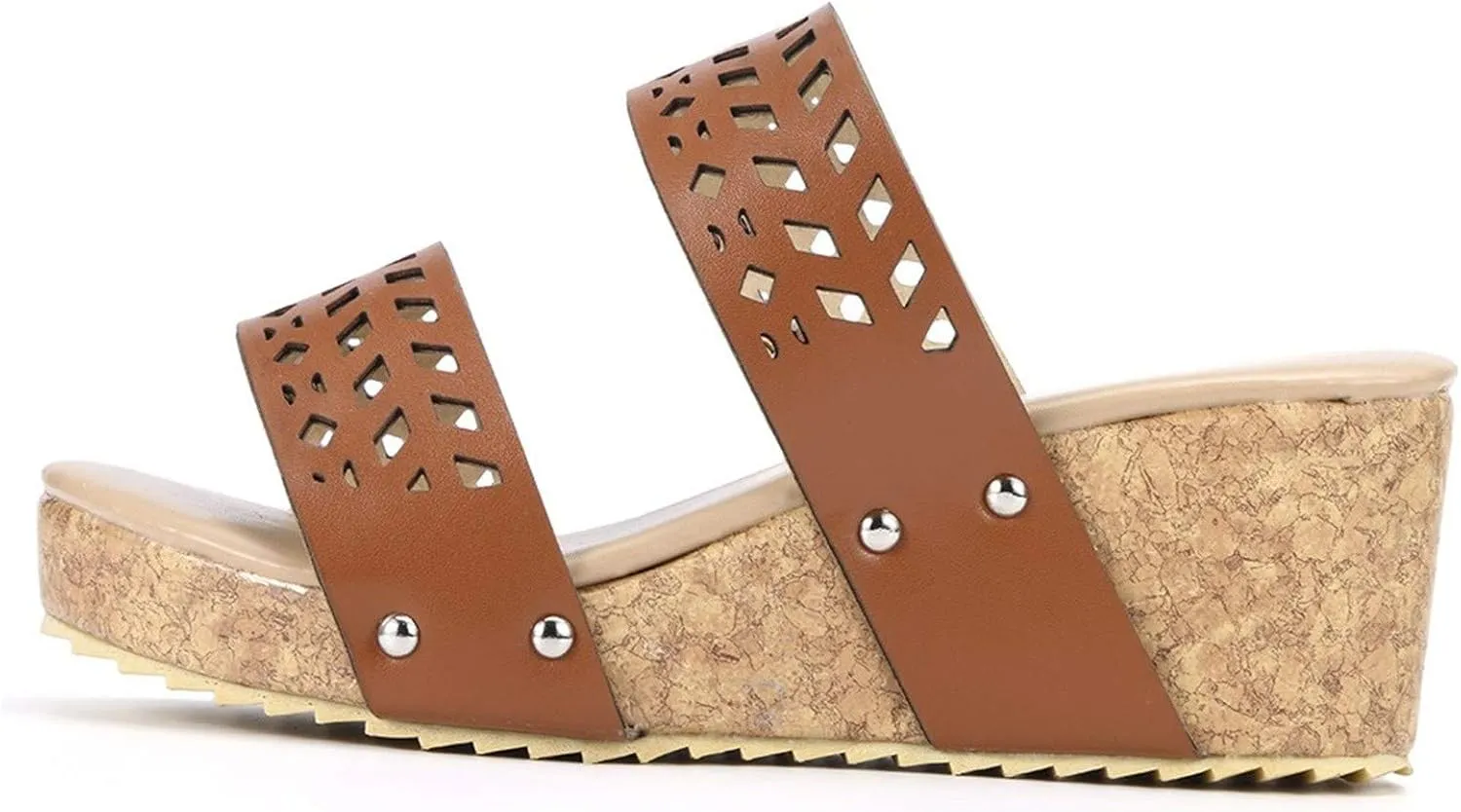 Platform Sandals Women Wedge Ankle Band Cork Platform Slip-Resistant Sole Casual Beach Walking Sandals 2025 Spring and Summer Vacation