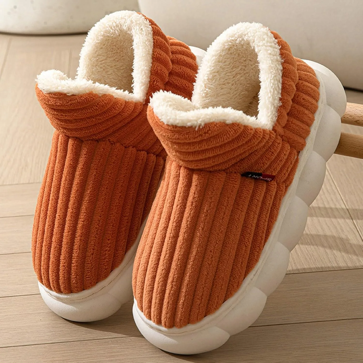 Pluffi Cozy Stylish Slipper, Pluffi Slipper Booties, Winter Fuzzy Warm Thick-Soled Plush House Furry Slides Men Women