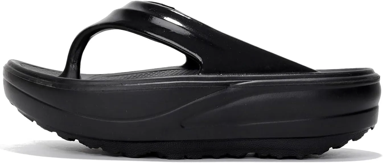 Project Cloud Flip Flops for Women Footwear - Memory Foam and Lightweight Platform Sandals Women Beach Vacation Essentials - Non Slip Durable and Soft Slippers (Abra, BLK, 11)