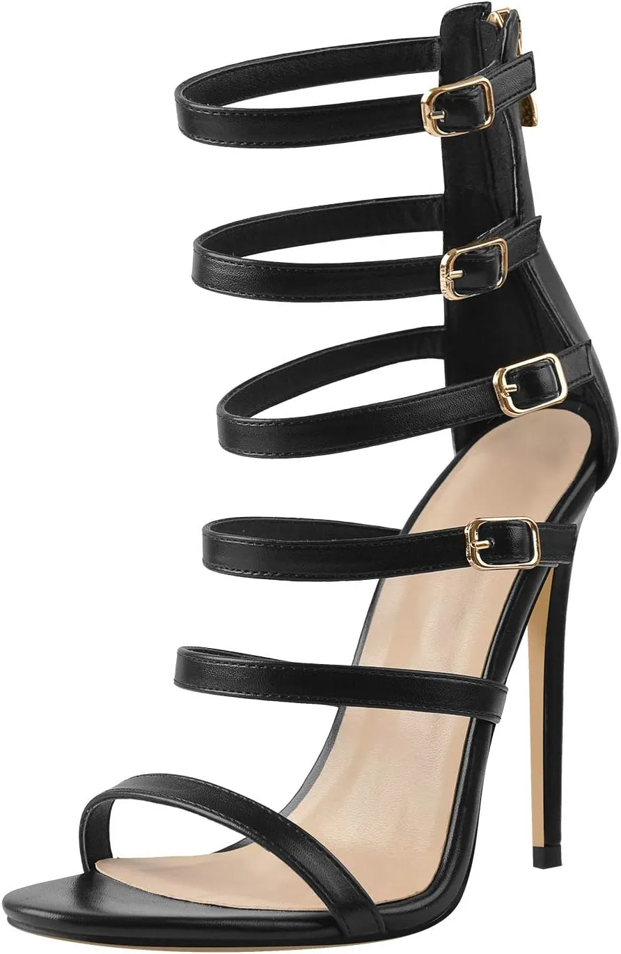 richealnini Sexy Stilettos High Heels Sandals Party Dress