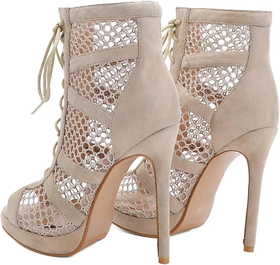 Roimaash Fashion High Top Sandals Stiletto High Heels