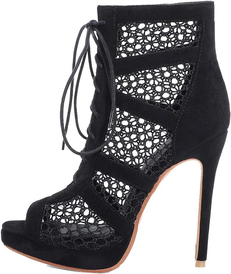 Roimaash Fashion High Top Sandals Stiletto High Heels