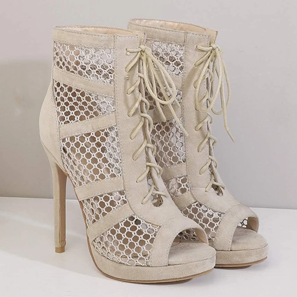 Roimaash Fashion High Top Sandals Stiletto High Heels