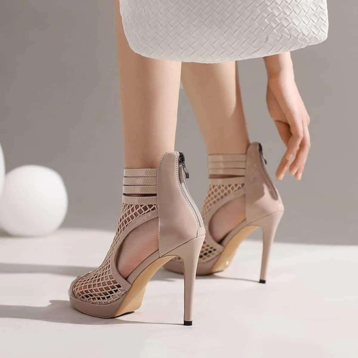 Roimaash Fashion High Top Sandals Stiletto High Heels