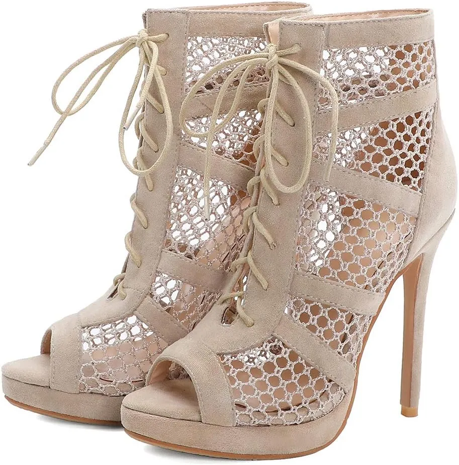 Roimaash Fashion High Top Sandals Stiletto High Heels