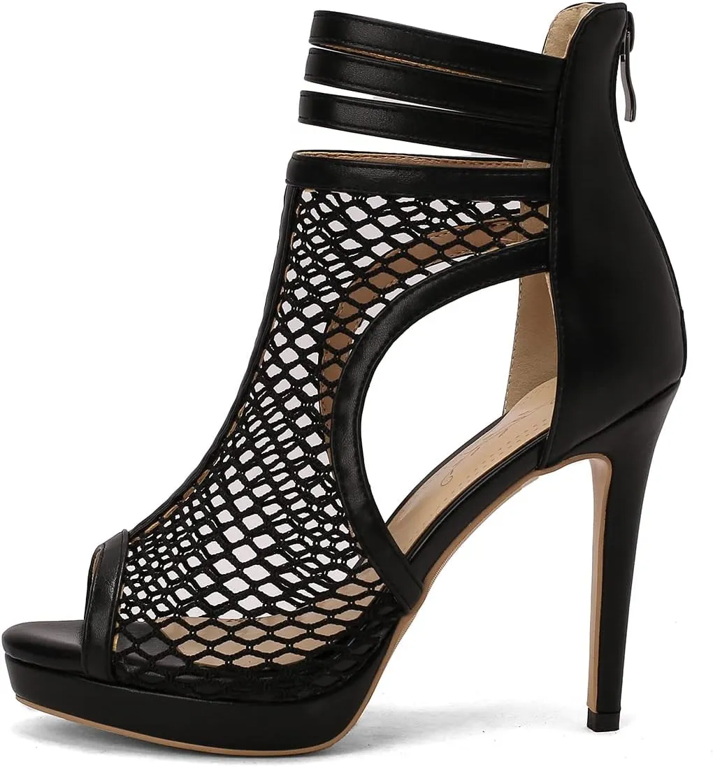 Roimaash Fashion High Top Sandals Stiletto High Heels