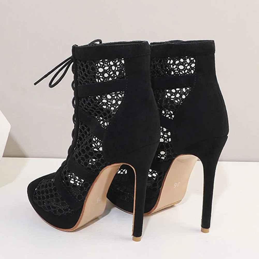 Roimaash Fashion High Top Sandals Stiletto High Heels