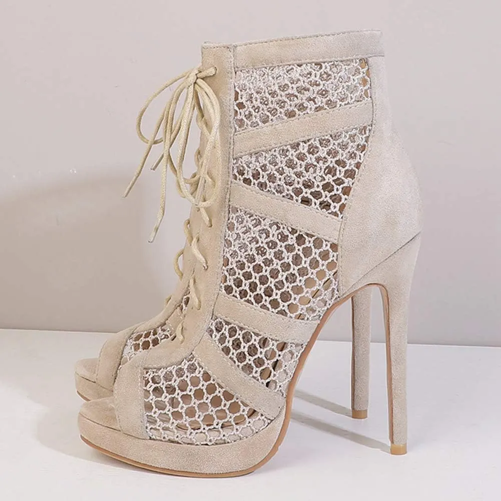 Roimaash Fashion High Top Sandals Stiletto High Heels
