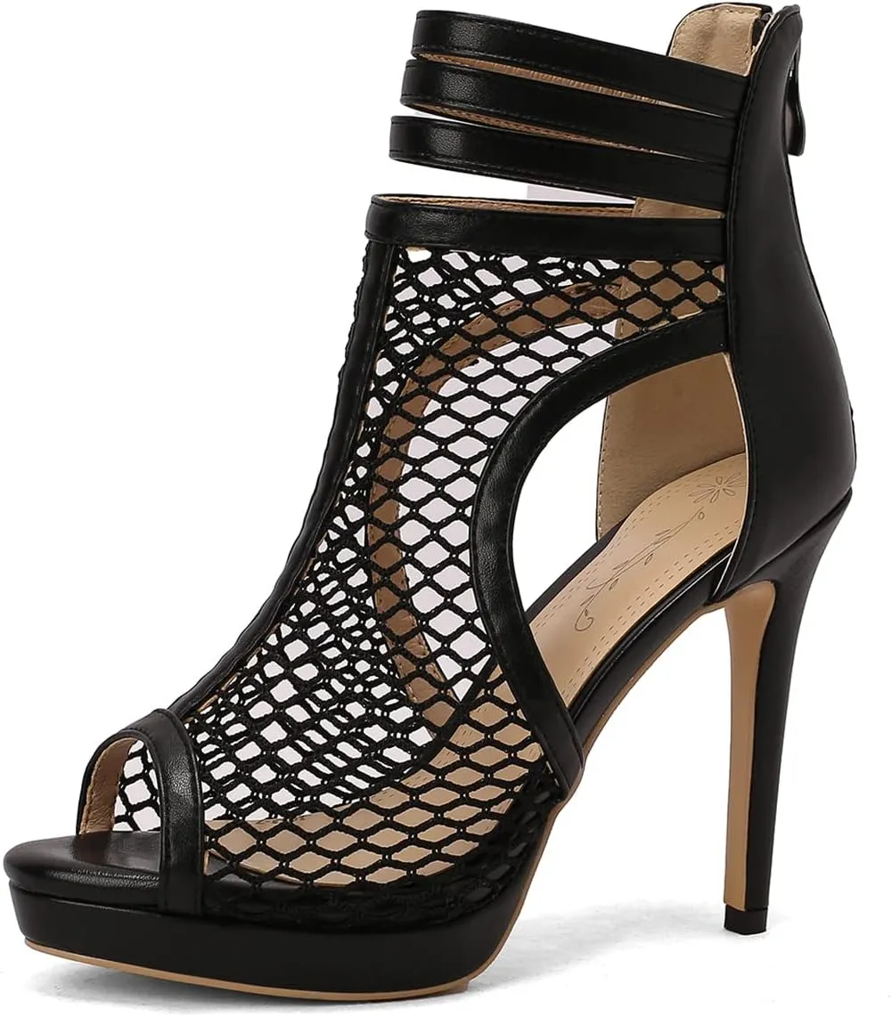 Roimaash Fashion High Top Sandals Stiletto High Heels