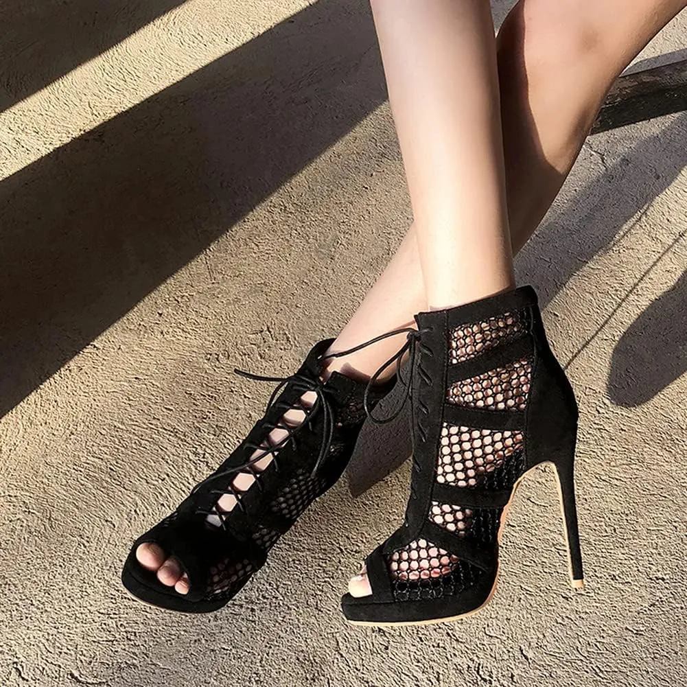 Roimaash Fashion High Top Sandals Stiletto High Heels