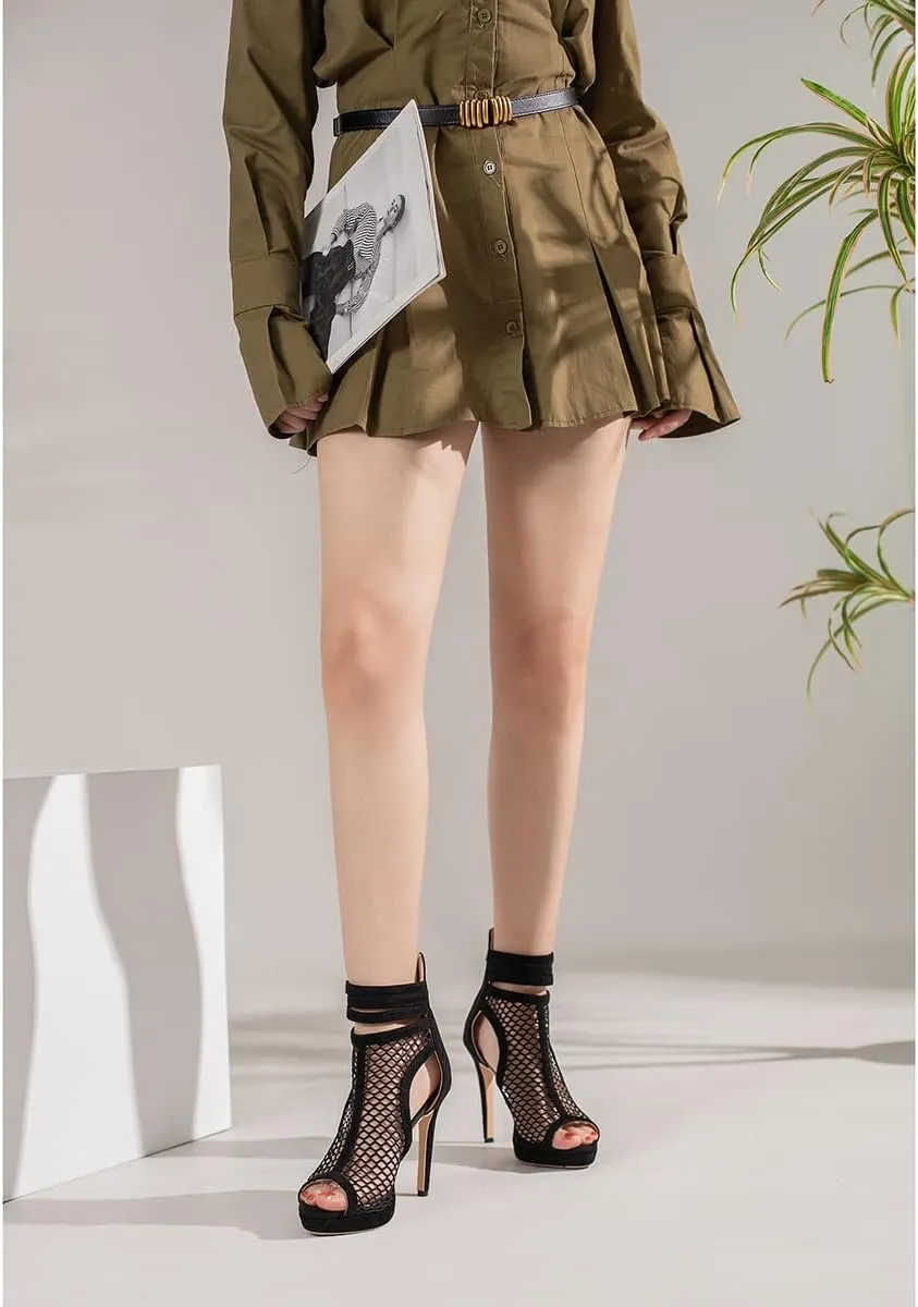 Roimaash Fashion High Top Sandals Stiletto High Heels