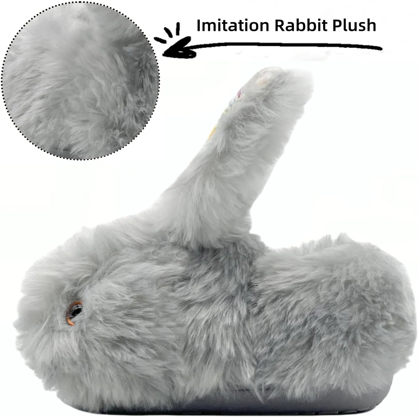 rosyclo Toddler Slippers Boy and Girl Bunny Slippers Plush Cute Non-Slip Warm Winter Shoes, Suitable for indoor and outdoor Kids Slippers