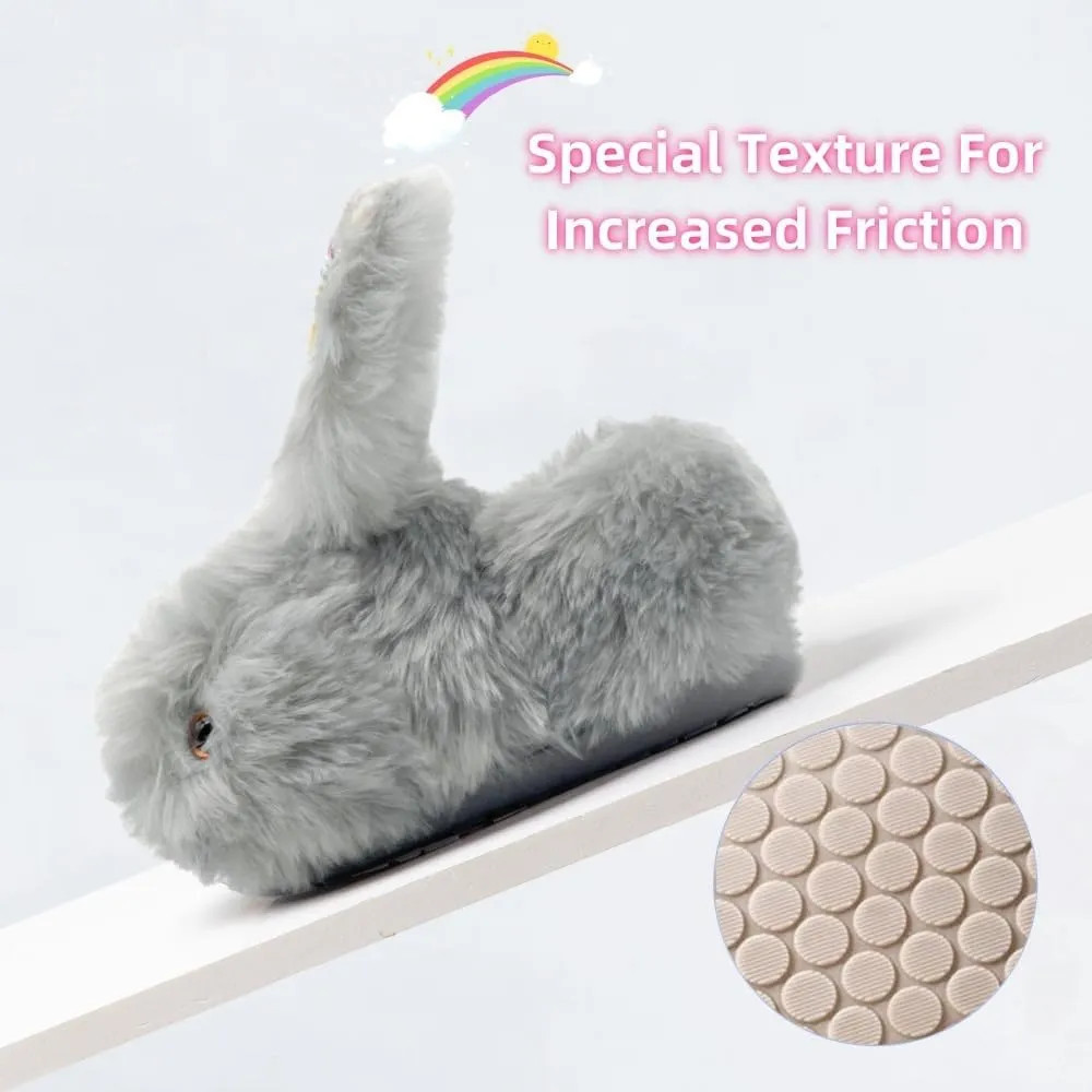 rosyclo Toddler Slippers Boy and Girl Bunny Slippers Plush Cute Non-Slip Warm Winter Shoes, Suitable for indoor and outdoor Kids Slippers