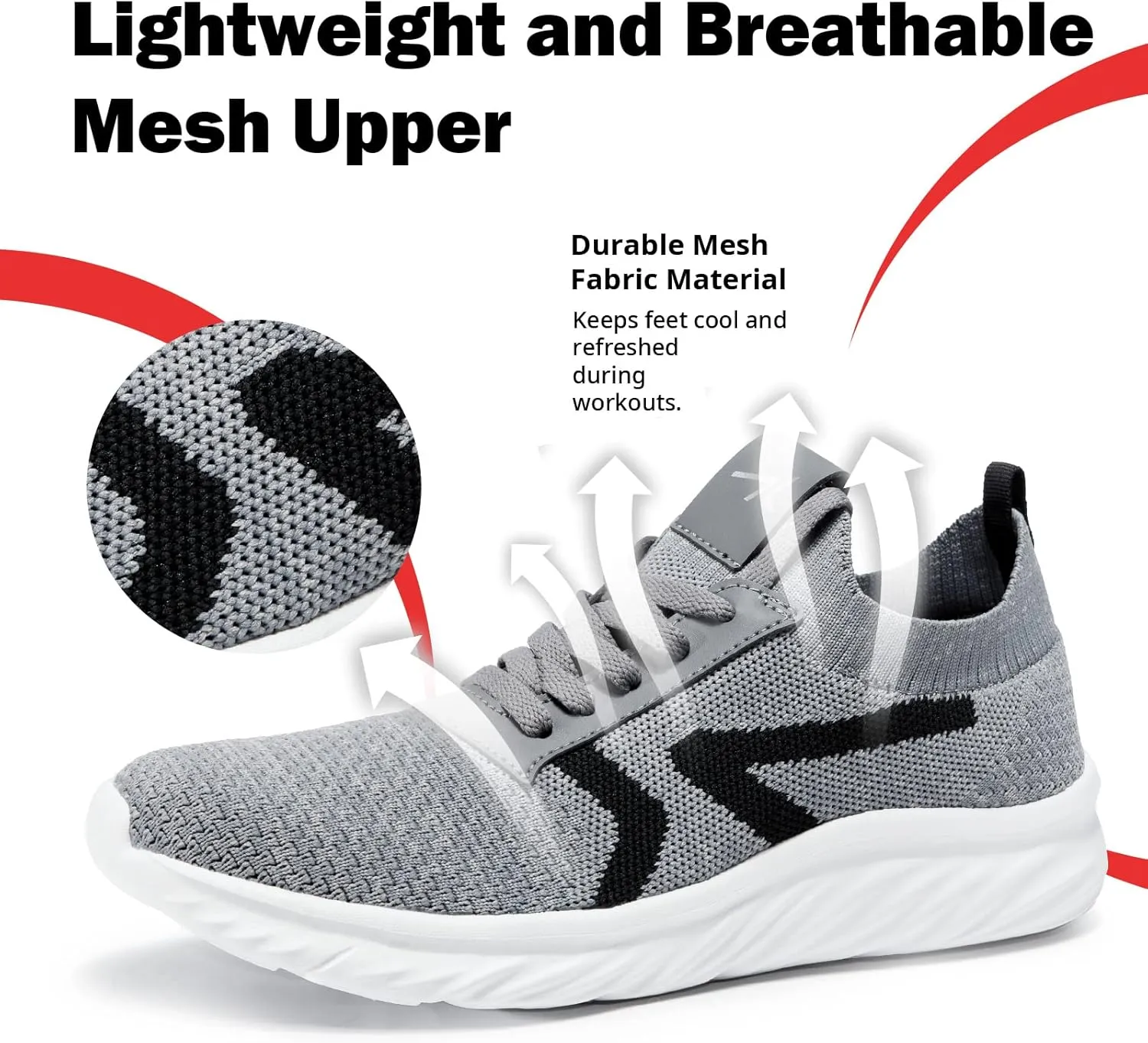 Running Shoes for Men Tennis Walking Gym Sneakers Lightweight Mesh Breathable Casual Sports Workout Shoes