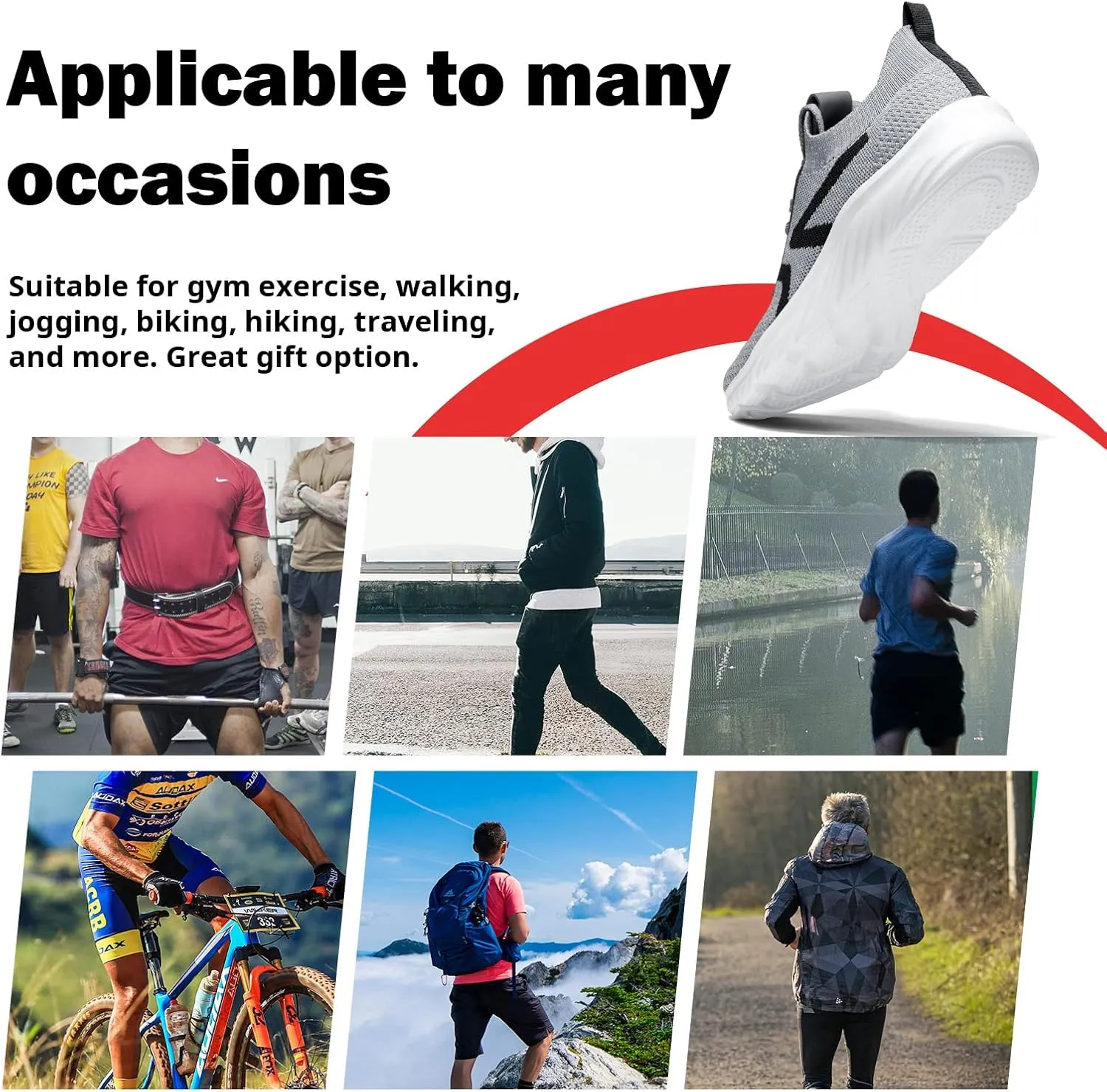 Running Shoes for Men Tennis Walking Gym Sneakers Lightweight Mesh Breathable Casual Sports Workout Shoes