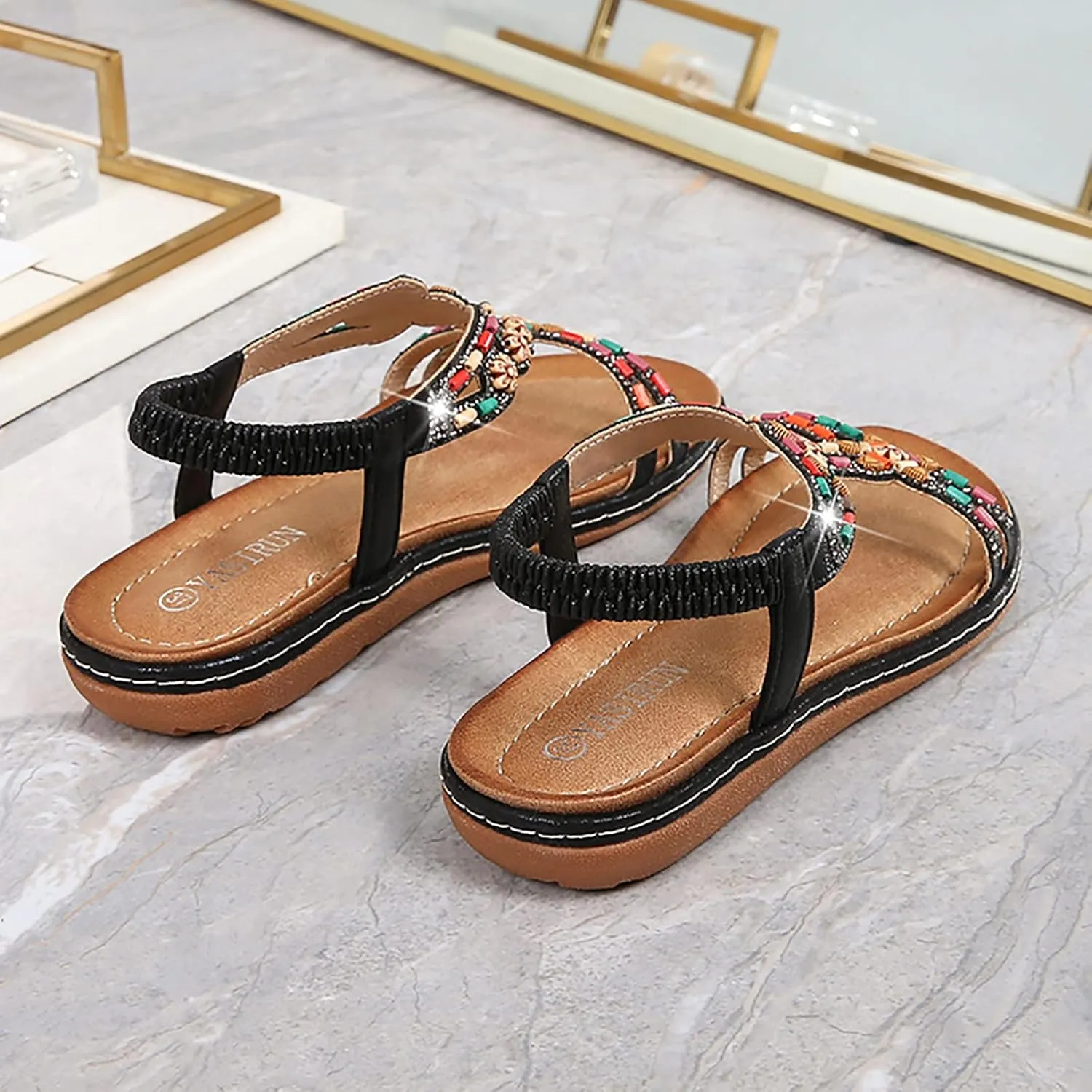 Sandals Womens Platform Sandals Women's Low Wedges Open Toe Flatforms Wedge Girls Ladies Summer Beach