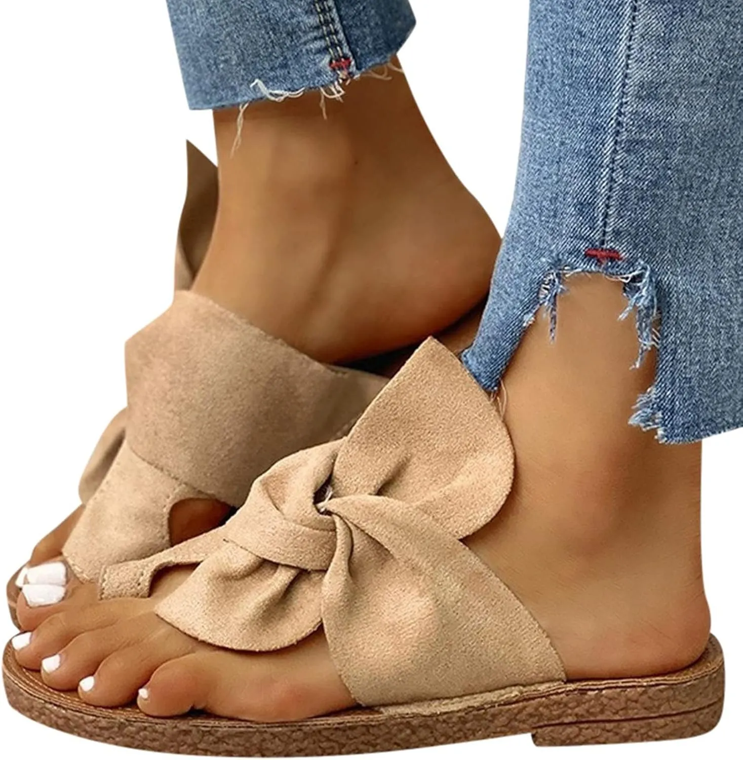 Slides for Women Dressy Cute Sandals for Women Sexy Flip Flops Waterproof Church Sandal for Woman Casual Outdoor Dress Women's Flat Sandal Fashion Slides