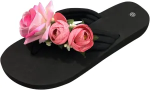 Slippers For Women Ladies Summer Flip Flops Open Toe Flowers Bohemian Sandals Casual Shoes Light Slides