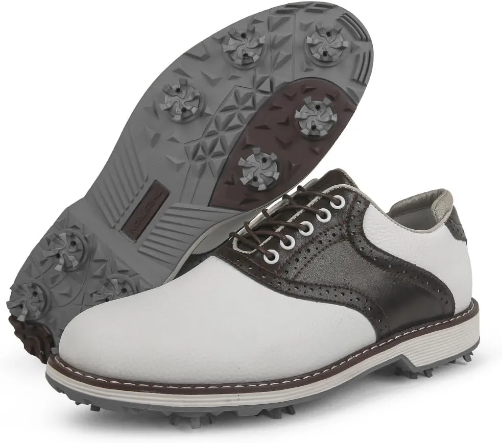 Spikes Golf Shoes Men Professional Golf Shoes Waterproof Walking Footwears for Golfers Outdoor Gym Sneakers