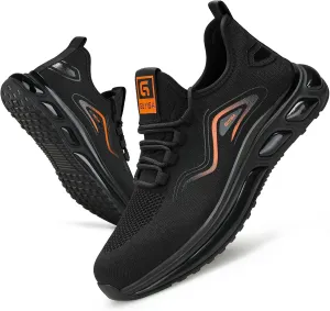 Steel Toe Shoes for Men Work Safety Shoes for Men Comfortable Puncture Proof Sneakers Steel Toe Tennis Sneakers Construction Indestructible Work Utility Footwear