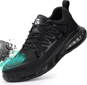 Steel Toe Shoes for Men Work Safety Shoes for Men Comfortable Puncture Proof Sneakers Steel Toe Tennis Sneakers Construction Indestructible Work Utility Footwear