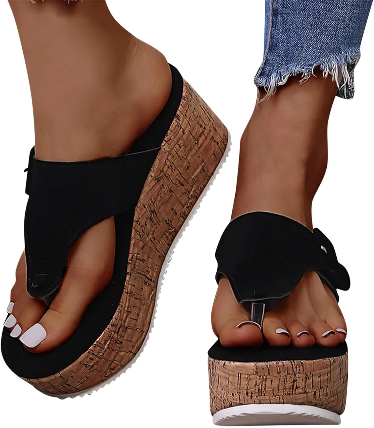 Summer Beach Sandals for Women 2025,Crystal Rhinestone Pearl Flat Sandals for Women Dressy Bling Sparkly Thong Sandals Comfortable T Strap Slip-On Shoes Casual Walking Sandals Strappy Sandals ﻿