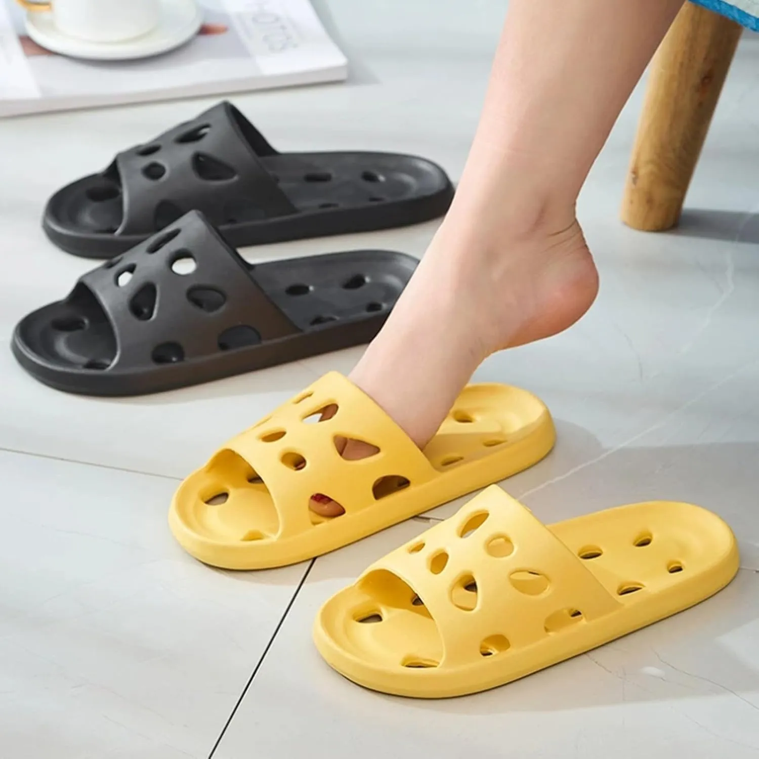 Summer Home Household Indoor Slip Thick Soled EVA Women Slippers Rubber Slide Sandals Women Robe and Slippers