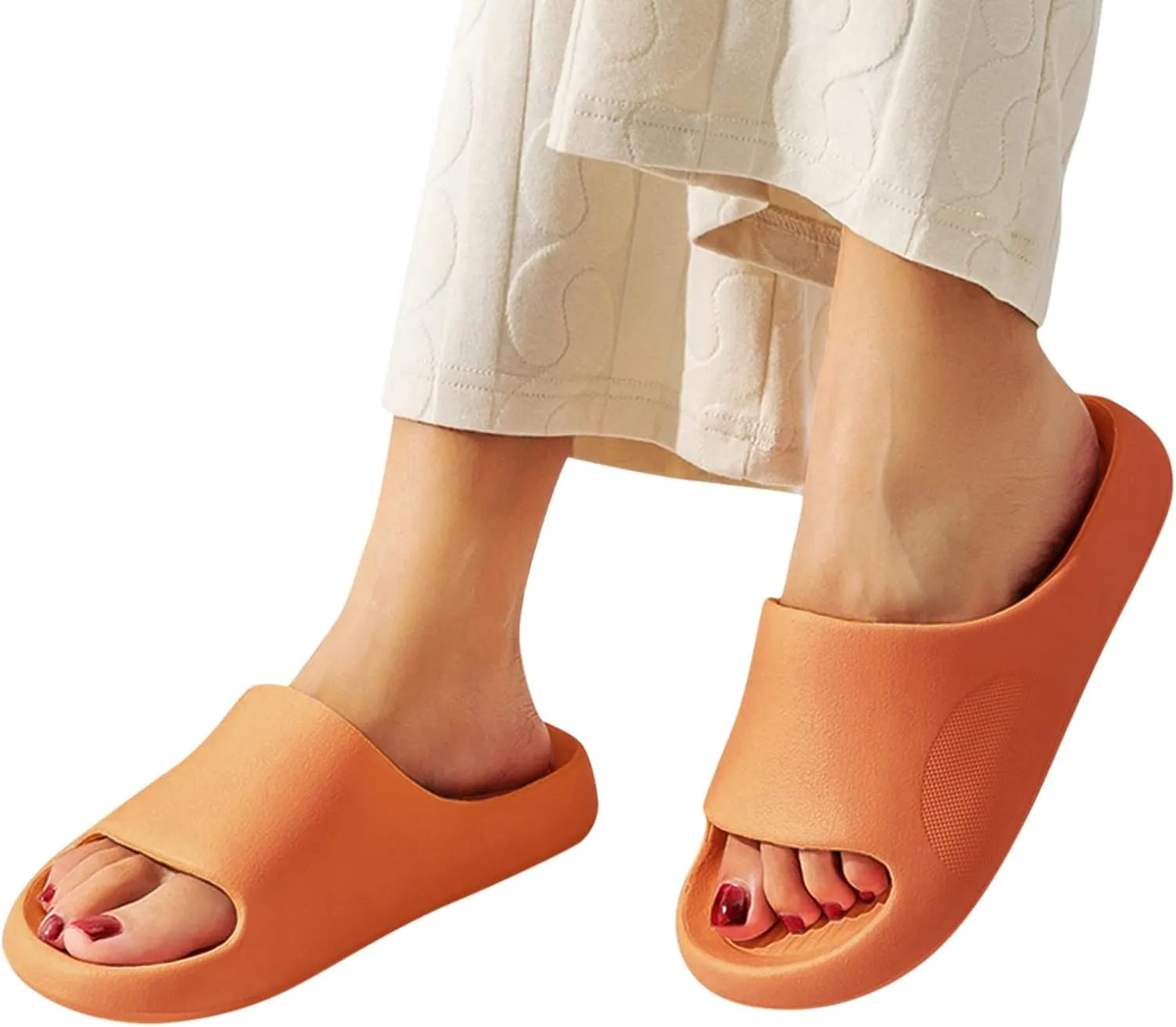 Summer Slides Sandals for Women Quick Drying Non Slip Slippers Beach Sandals Pillow Slippers for Women