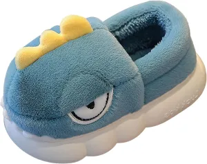Thick Fuzzy Slippers For Boys Baby Toddler Dinosaur Memory Foam Ankle Shoes Winter Soft 𝗖artoon Non Slip House Slipper