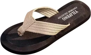 Vickyleb Flip Flops for Men Waterproof,Men's Flip Flops Slippers Slip Breathable Casual Beach Sandals