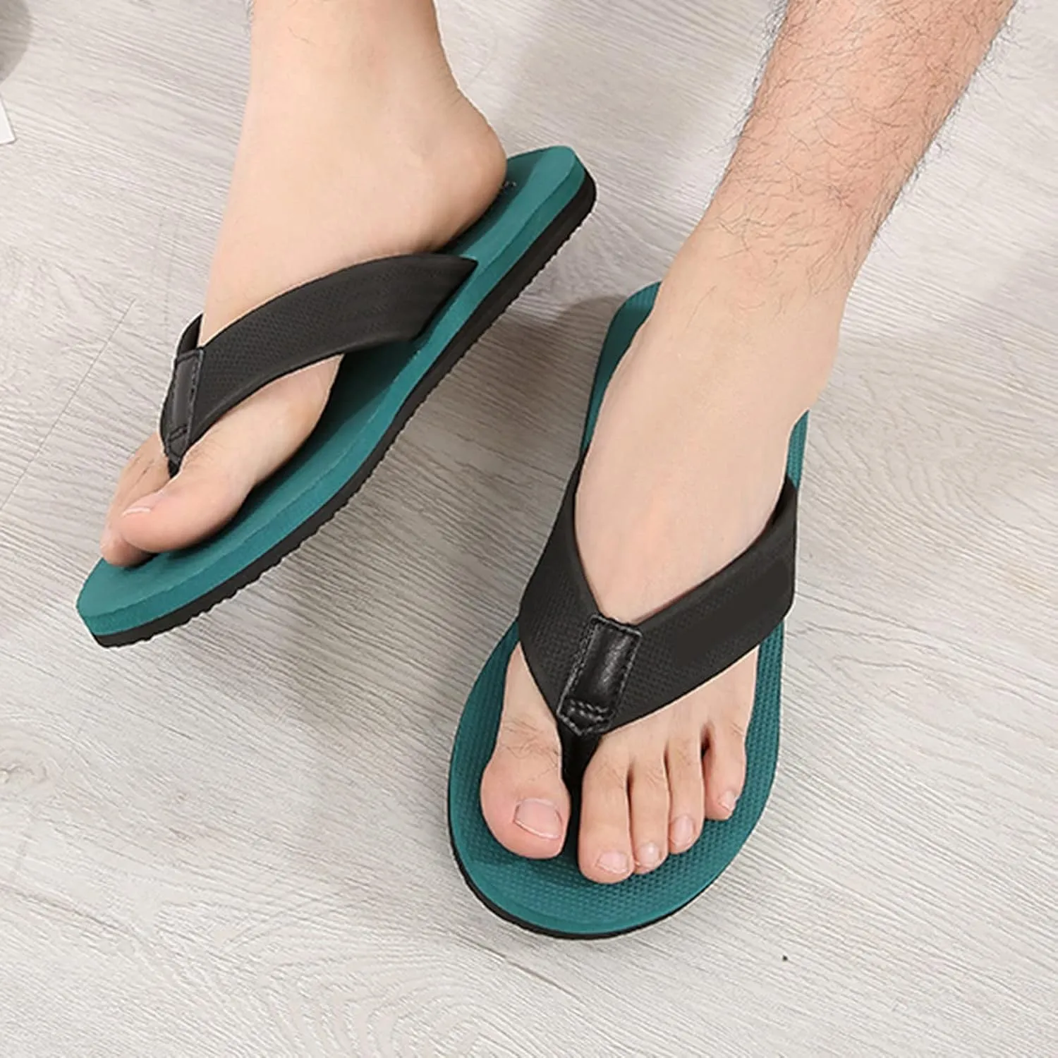 Vickyleb Flip Flops for Men Waterproof,Men's Flip Flops Slippers Slip Breathable Casual Beach Sandals