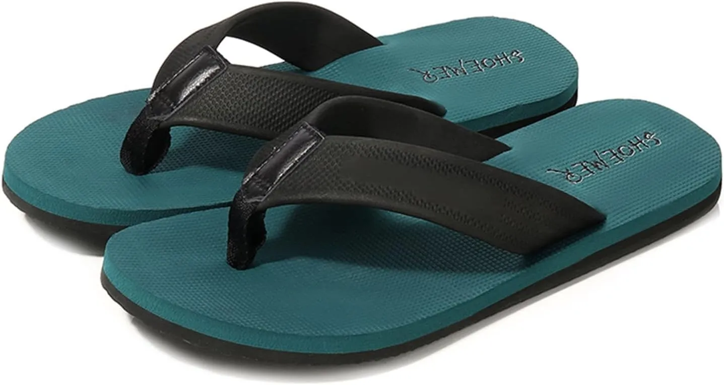 Vickyleb Flip Flops for Men Waterproof,Men's Flip Flops Slippers Slip Breathable Casual Beach Sandals