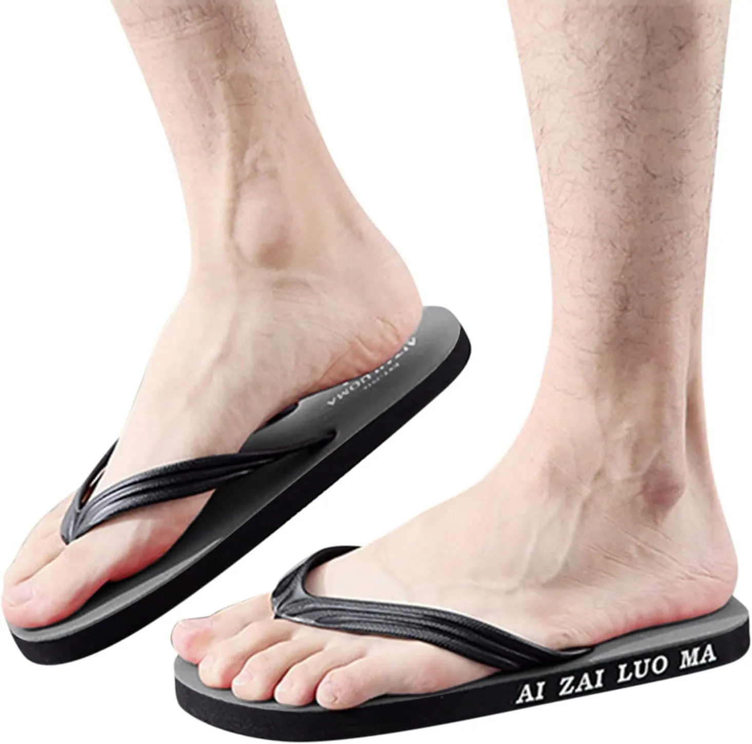 Vickyleb Flip Flops for Men,Men's Flip Flops Trendy Summer Comfortable Fashion Beach Sandals C